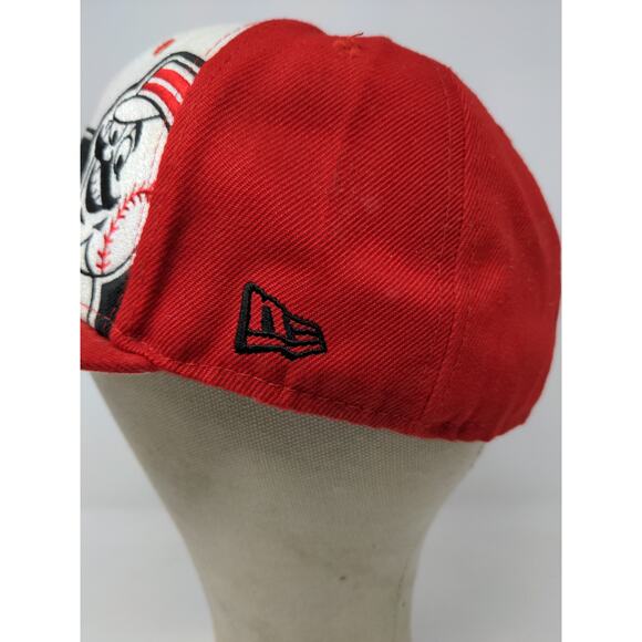 New Era 59Fifty MLB Cincinnati Reds Mr. Redlegs Embroidered Logo Size 7 1/4 Red - Picture 6 of 14